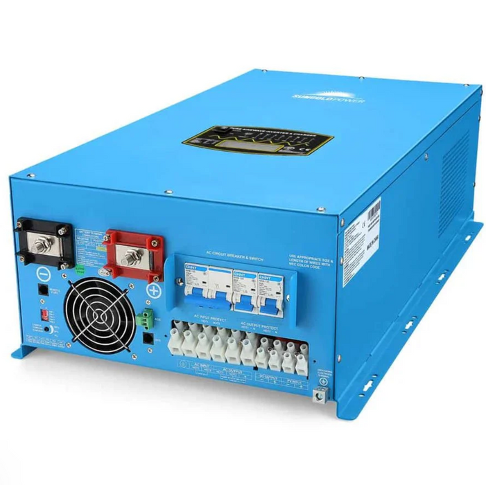 SunGoldPower Split-Phase Inverter Charger | 12000W Pure Sine Wave | 48V DC–120/240V AC