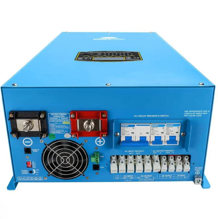 SunGoldPower Split-Phase Inverter Charger | 12000W Pure Sine Wave | 48V DC–120/240V AC
