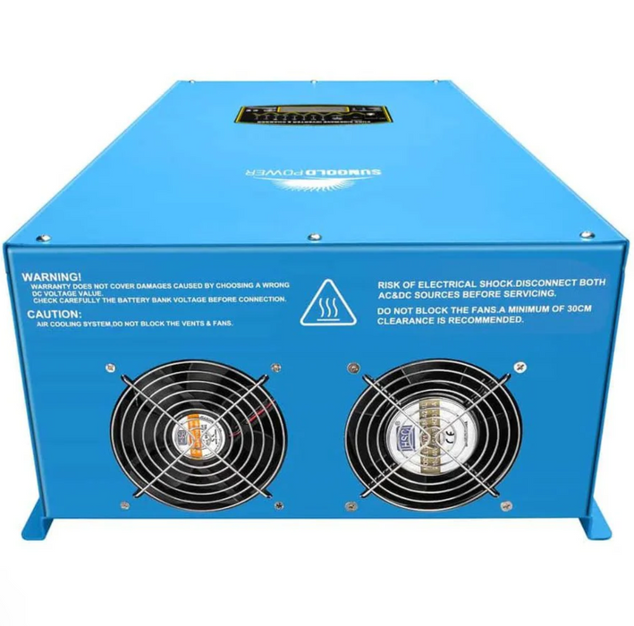 SunGoldPower Split-Phase Inverter Charger | 12000W Pure Sine Wave | 48V DC–120/240V AC