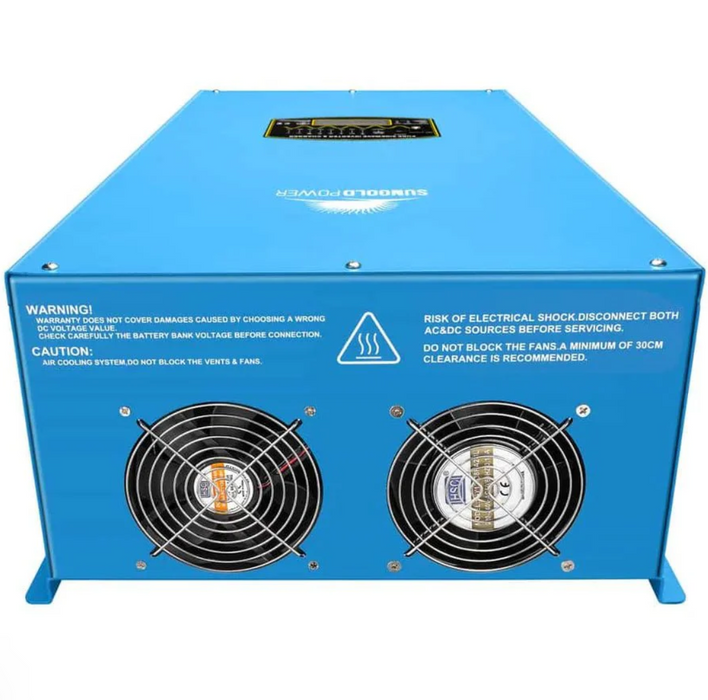SunGoldPower Split-Phase Inverter Charger | 15000W Pure Sine Wave | 48V DC–120/240V AC