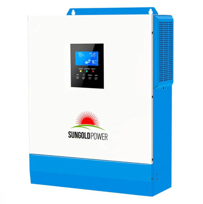 SunGoldPower Solar Inverter Charger | 5000W 48V DC–120V AC | 80A MPPT