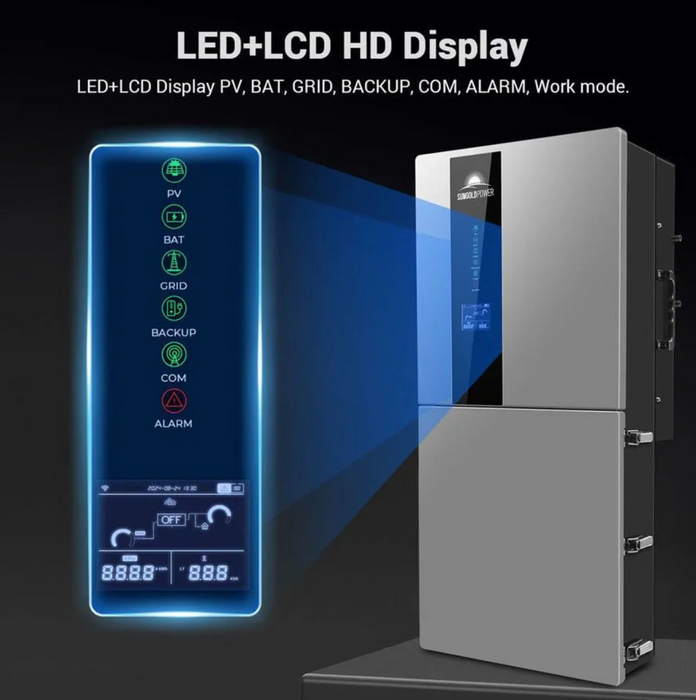 SunGoldPower Hybrid Inverter | 11.4kW 48V | Split-Phase 120/240V AC