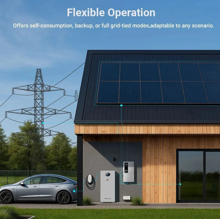 SunGoldPower Hybrid Solar Inverter | 12kW 48V | Whole-Home 200A Backup