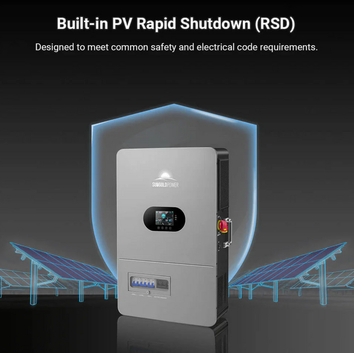 SunGoldPower Solar Inverter | 12kW 48V | Off-Grid Split-Phase 120/240V