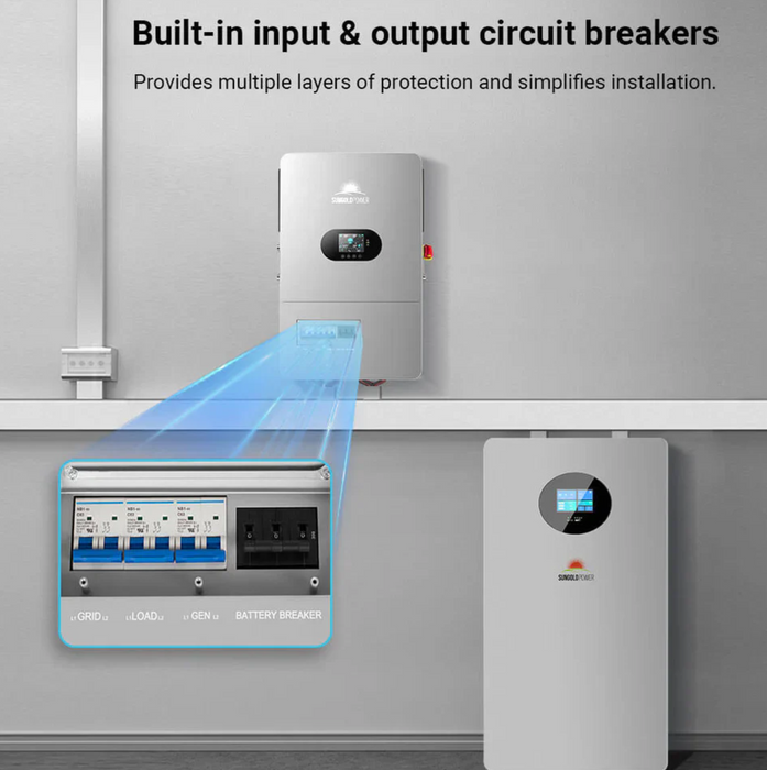 SunGoldPower Solar Inverter | 12kW 48V | Off-Grid Split-Phase 120/240V