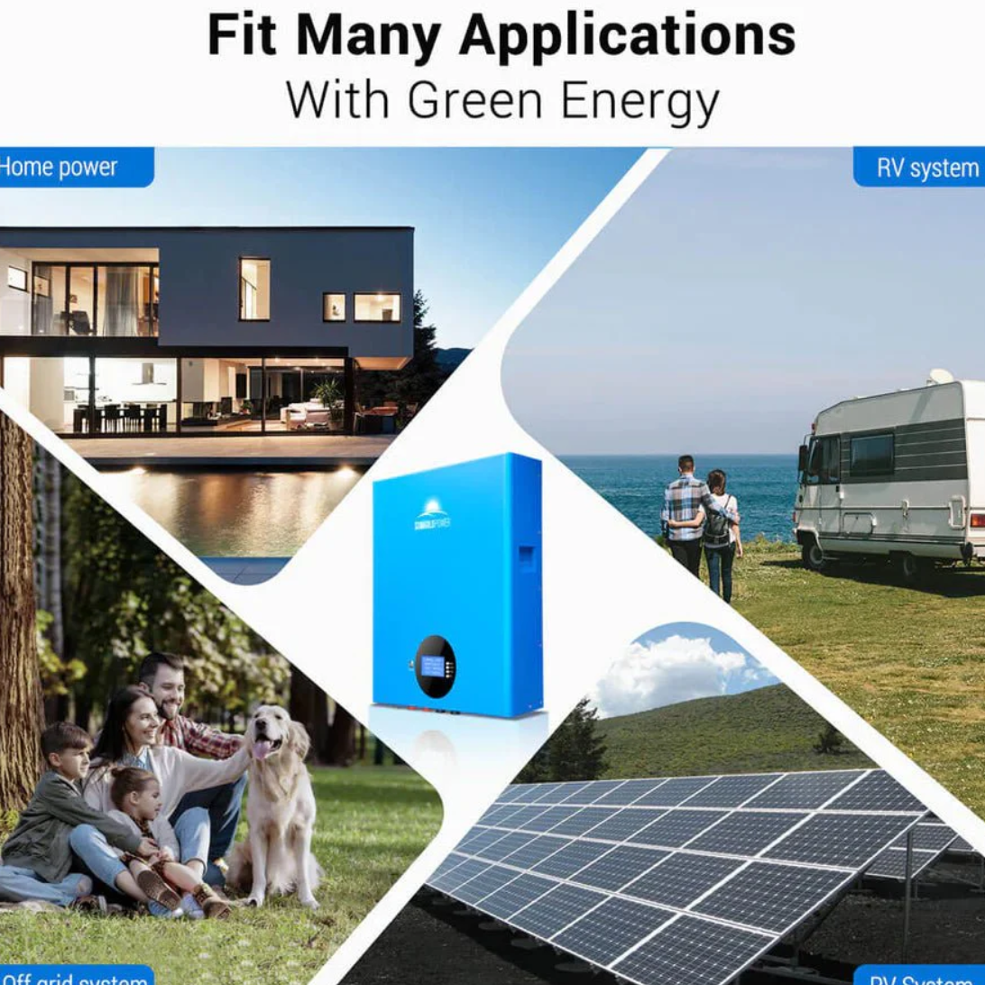 SunGoldPower 5.12KWH Powerwall LiFePO4 Lithium Battery SG48100M