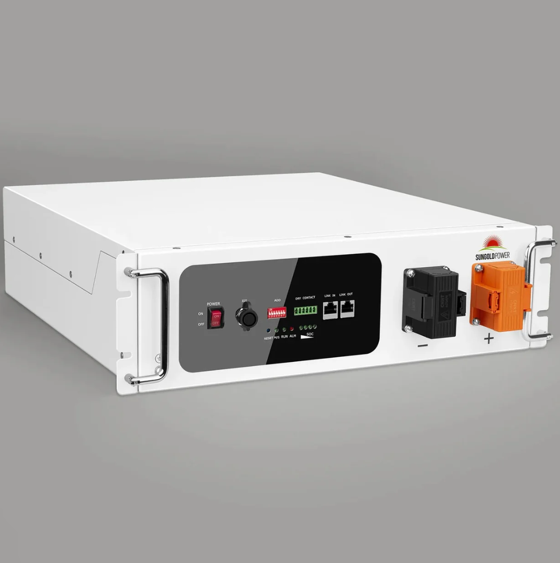 SunGoldPower Server Rack LiFePO4 Lithium Battery | 48V 100Ah | Self-Heating