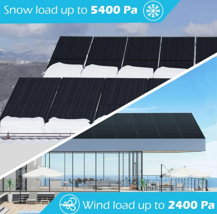 SunGoldPower Solar Panel | 370W Monocrystalline Black | 8-Pack