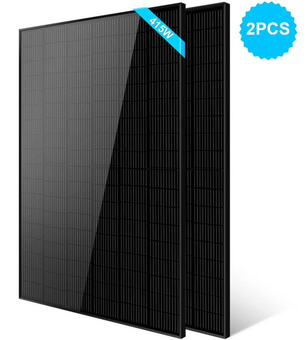 SunGoldPower Solar Panel | 415W Monocrystalline Black PERC | 2-Pack