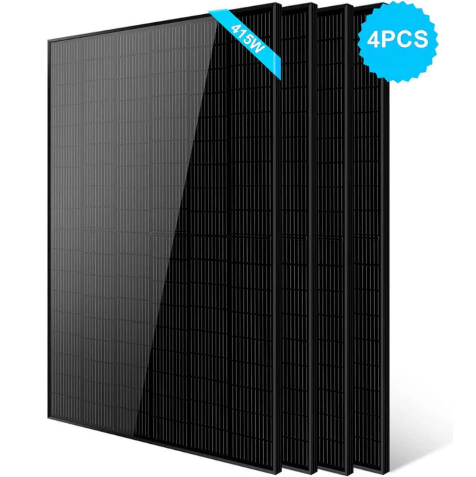 SunGoldPower Solar Panel | 415W Monocrystalline Black PERC | 4-Pack