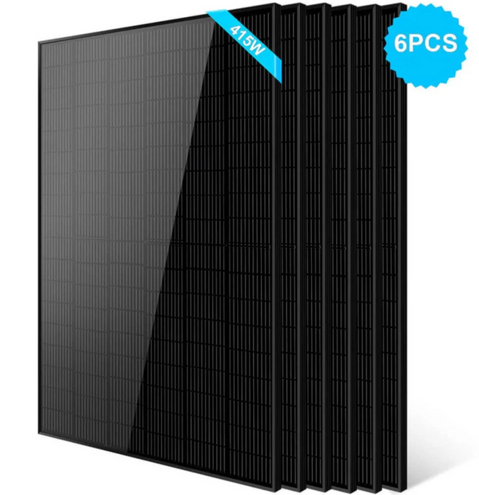 SunGoldPower Solar Panel | 415W Monocrystalline Black PERC | 6-Pack