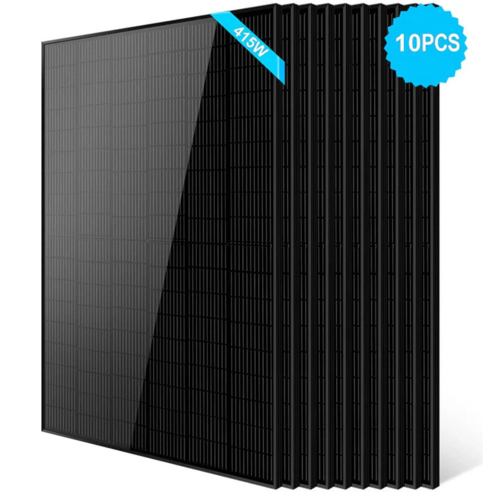SunGoldPower Solar Panel | 415W Monocrystalline Black PERC | 10-Pack