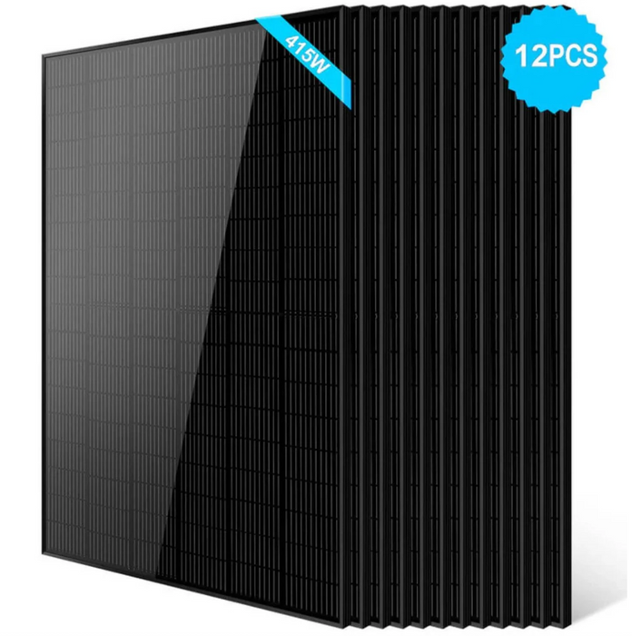 SunGoldPower Solar Panel | 415W Monocrystalline Black PERC | 12-Pack