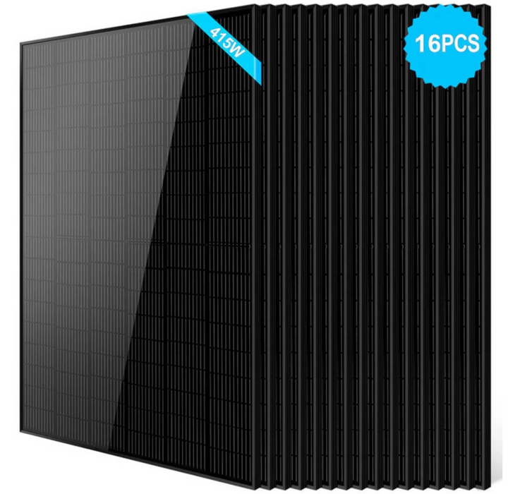 SunGoldPower Solar Panel | 415W Monocrystalline Black PERC | 16-Pack