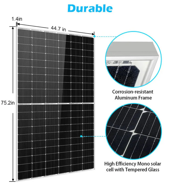 SunGoldPower Solar Panel | 450W Monocrystalline PERC | UL61730 | 2-Pack