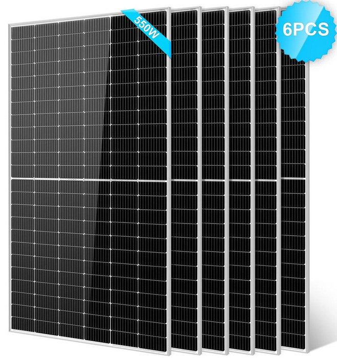 SunGoldPower Solar Panel | 550W Monocrystalline | 6-Pack