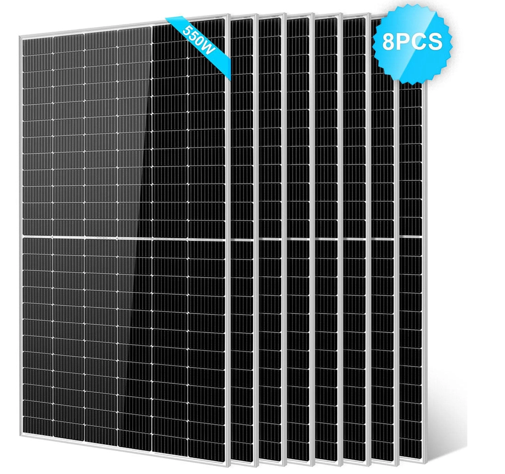 SunGoldPower Solar Panel | 550W Monocrystalline | 8-Pack