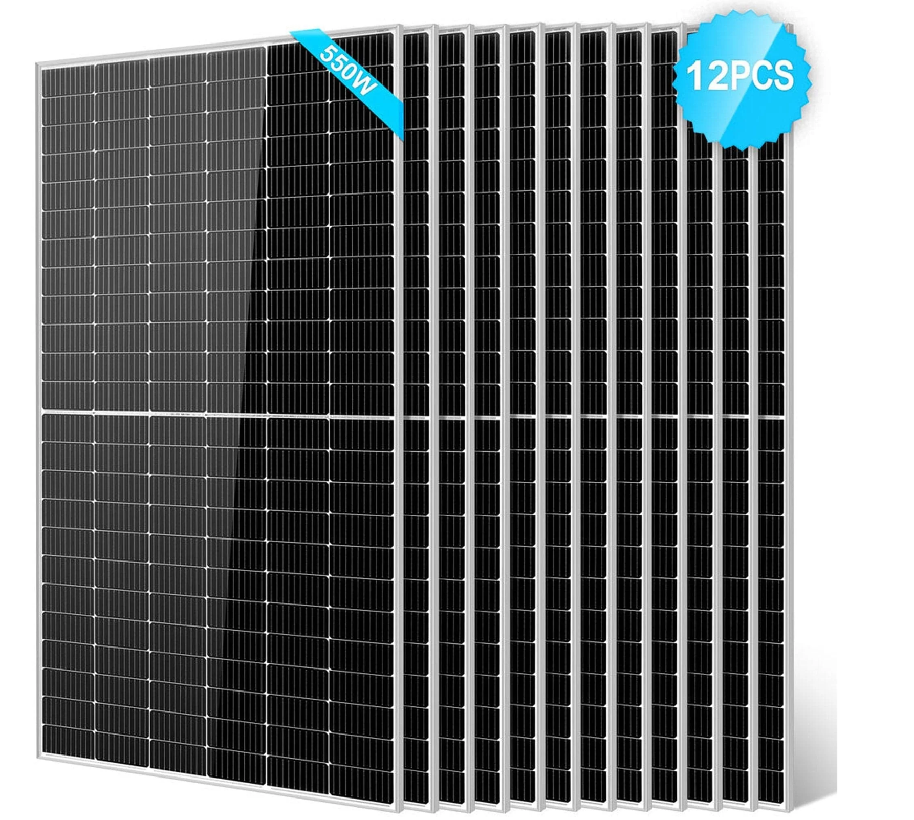 SunGoldPower Solar Panel | 550W Monocrystalline | 12-Pack