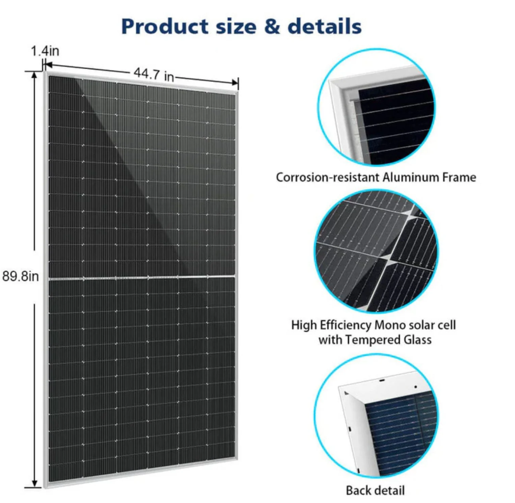 SunGoldPower Solar Panel | 560W Bifacial N-Type Monocrystalline | 2-Pack