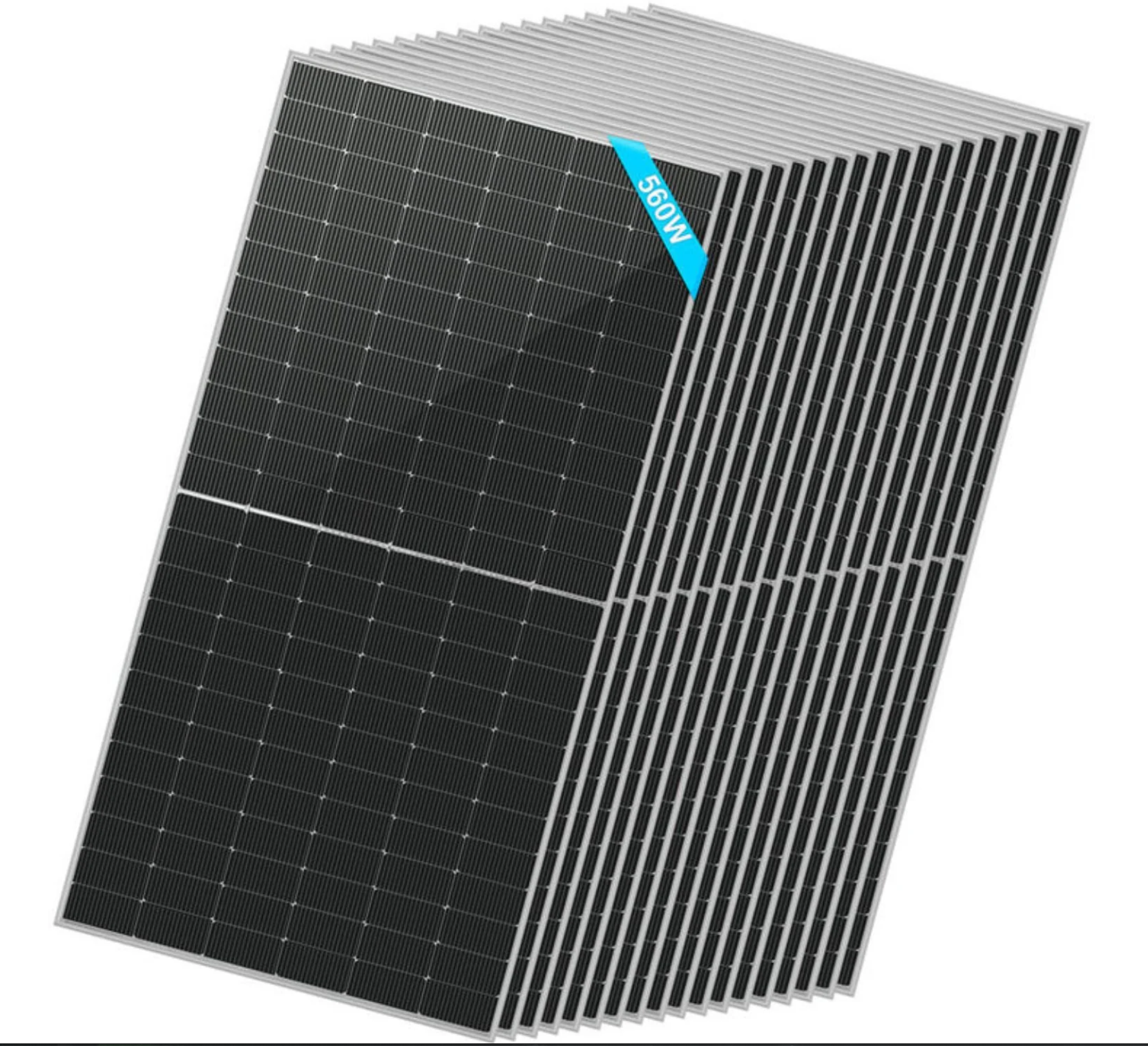 SunGoldPower Solar Panel | 560W Bifacial N-Type Monocrystalline | 18-Pack