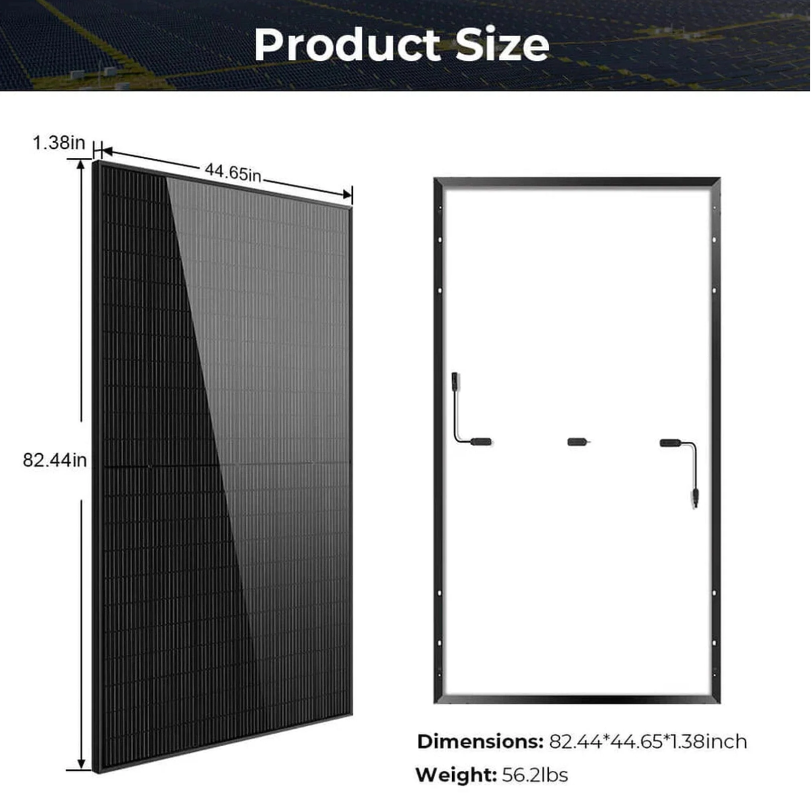 SunGoldPower Solar Panel | 500W Mono Black PERC | 4-Pack