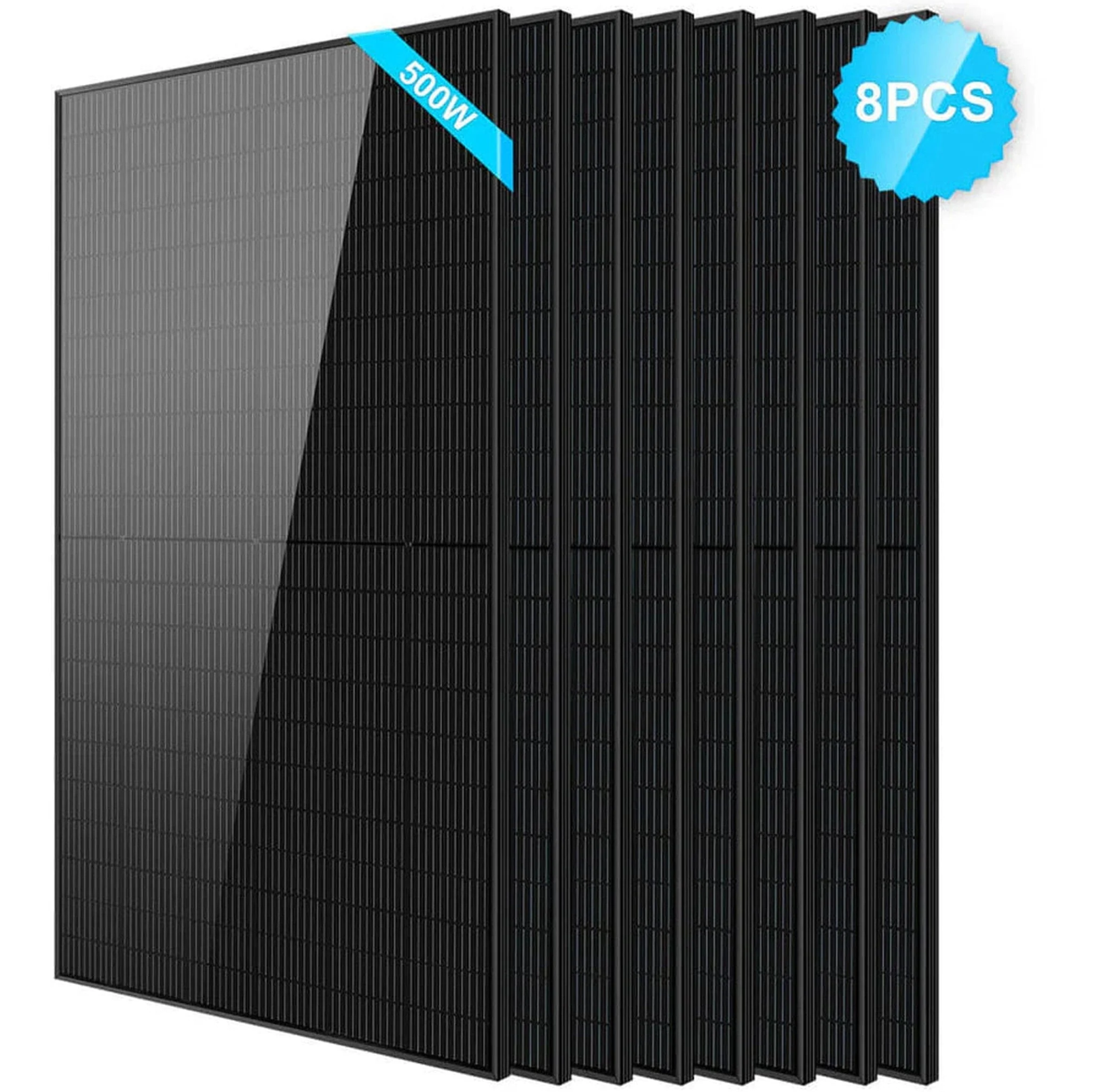 SunGoldPower Solar Panel | 500W Mono Black PERC | 8-Pack