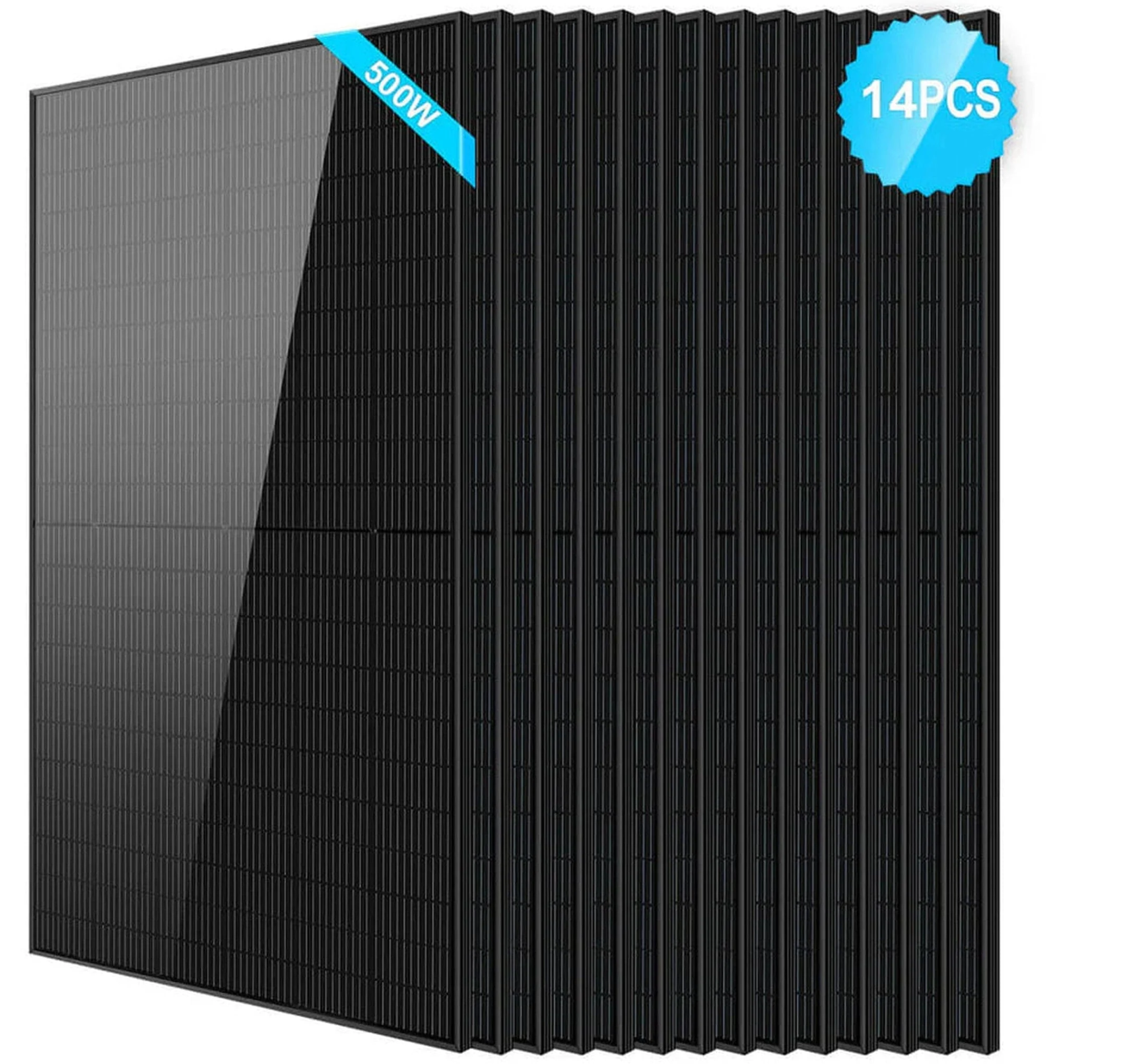 SunGoldPower Solar Panel | 500W Mono Black PERC | 14-Pack