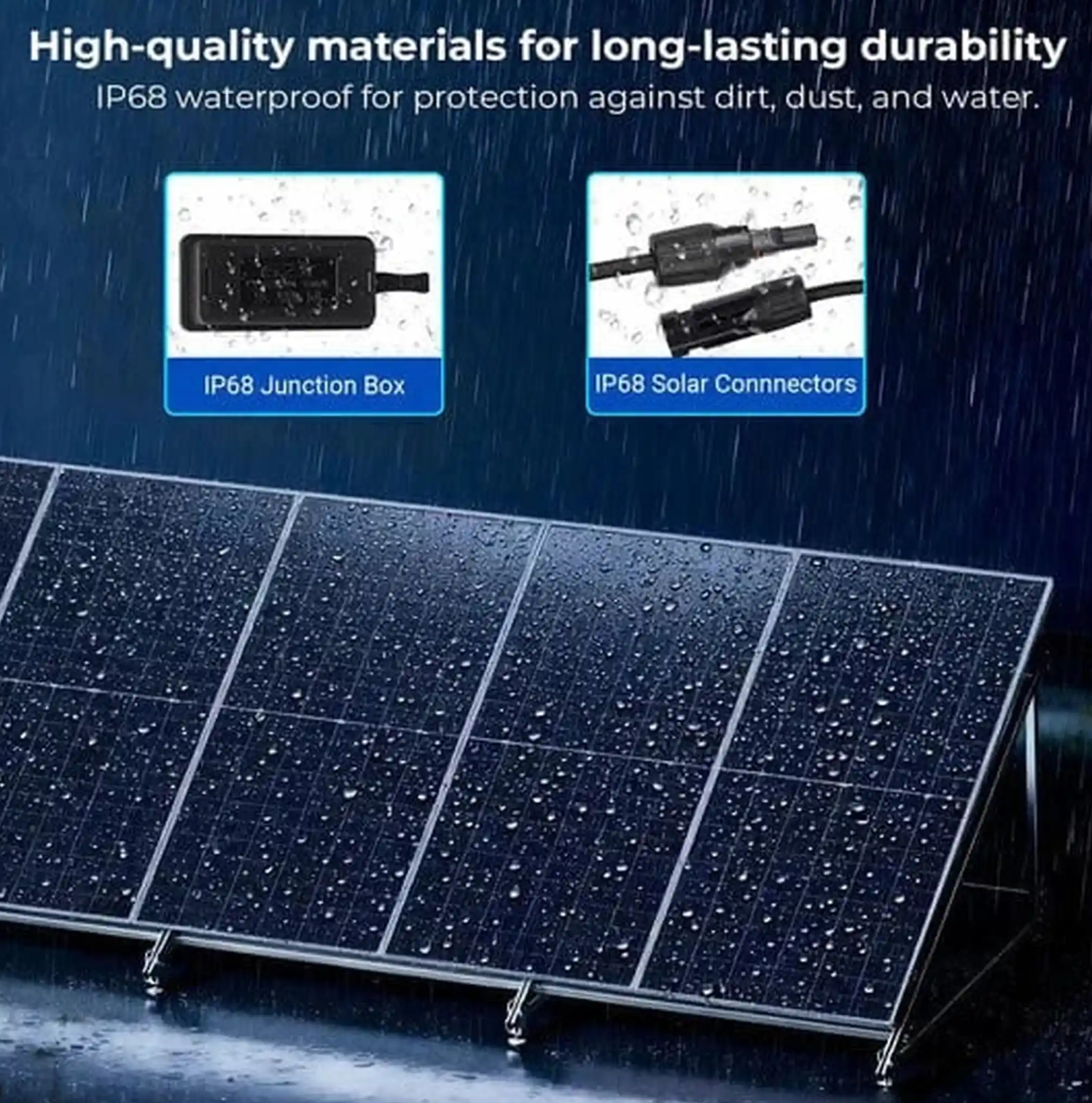 SunGoldPower Solar Panel | 590W Bifacial N-Type Monocrystalline | UL61730 | 2-Pack