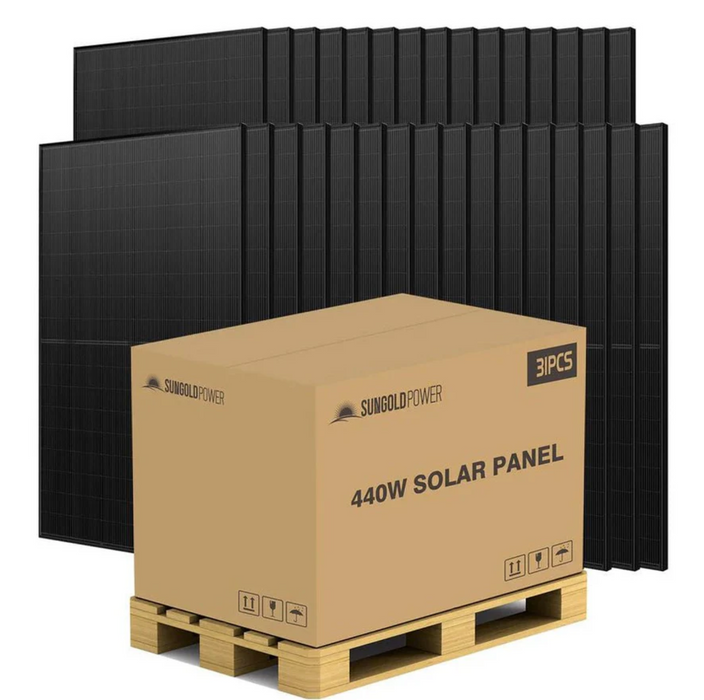 SunGoldPower Solar Panel | 440W Mono Black N-Type | 31-Pack