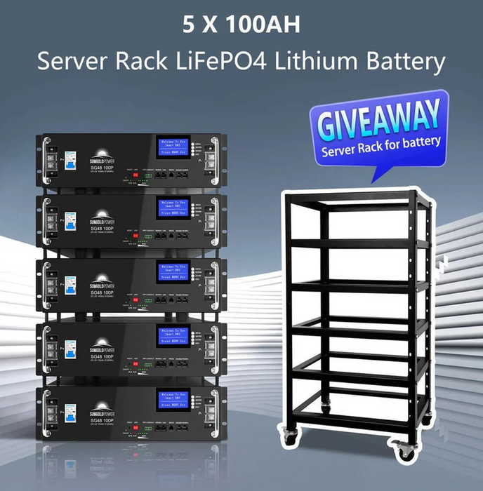 SunGoldPower Off-Grid Solar Kit | 16kW 48V Split-Phase 120/240V | 25.6kWh LiFePO₄ Battery | 415W Panels (32-Pack)