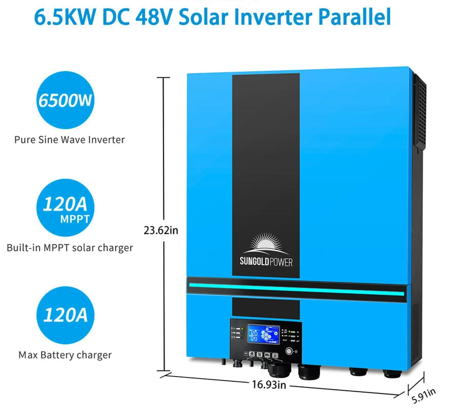 SunGoldPowerOff-Grid Solar Kit | 13kW 48V Split-Phase 120/240V | 20.48kWh LiFePO₄ Battery | 415W Panels (14-Pack)