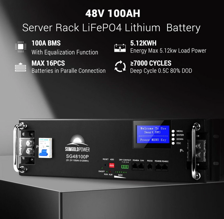 SunGoldPower Off-Grid Solar Kit | 13kW 48V Split-Phase 120/240V | 25.6kWh LiFePO₄ Battery | 415W Panels (20-Pack)