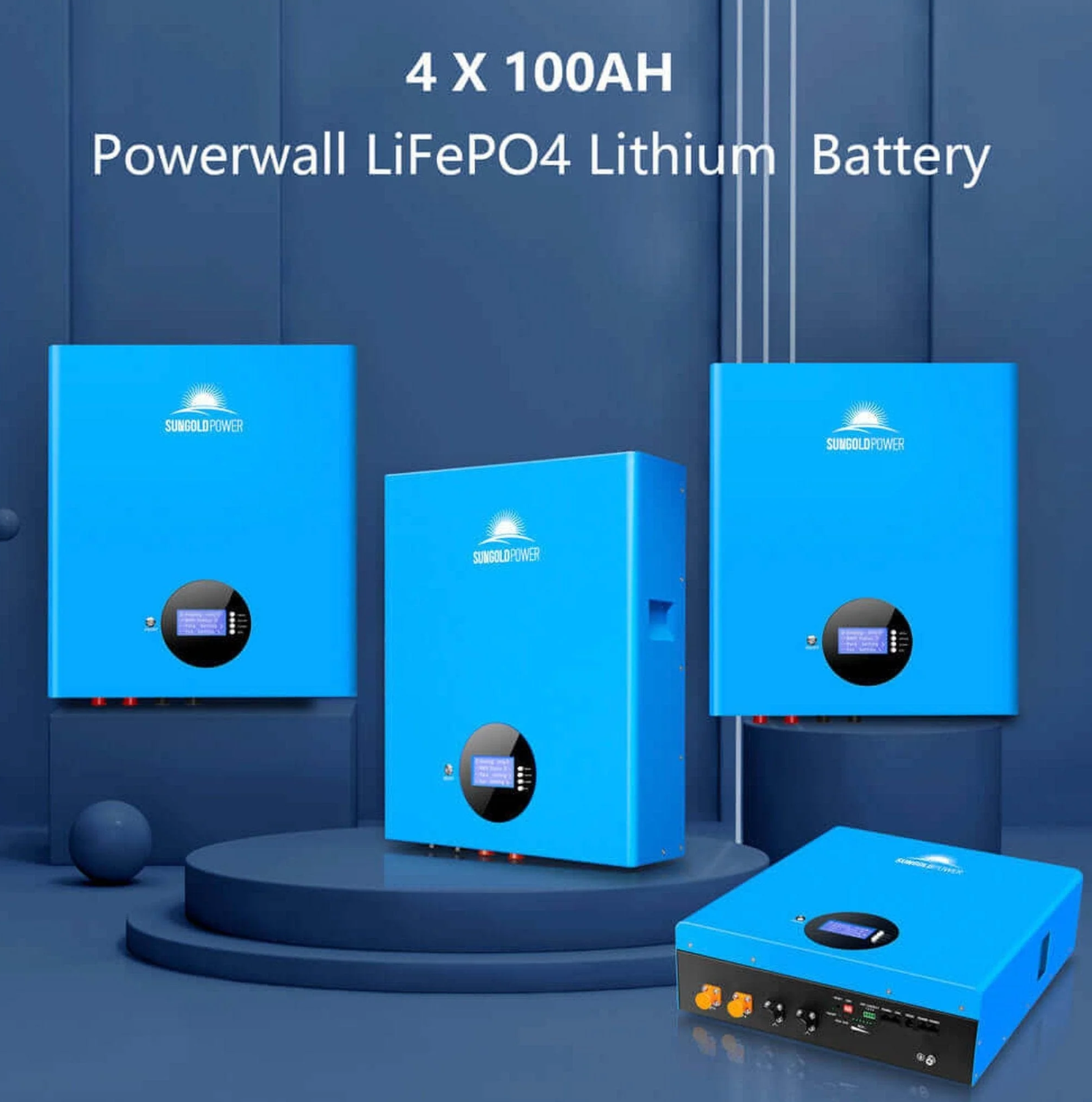SunGoldPower Off-Grid Solar Kit | 13kW 48V Split-Phase 120/240V | 20.48kWh Powerwall Lithium Battery | 370W Panels (12-Pack)