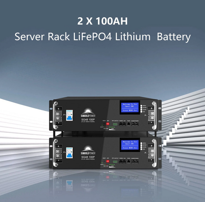 SunGoldPower Off-Grid Solar Kit | 5kW 48V 120V Output | 10.24kWh LiFePO₄ Battery | 415W Panels (6-Pack)