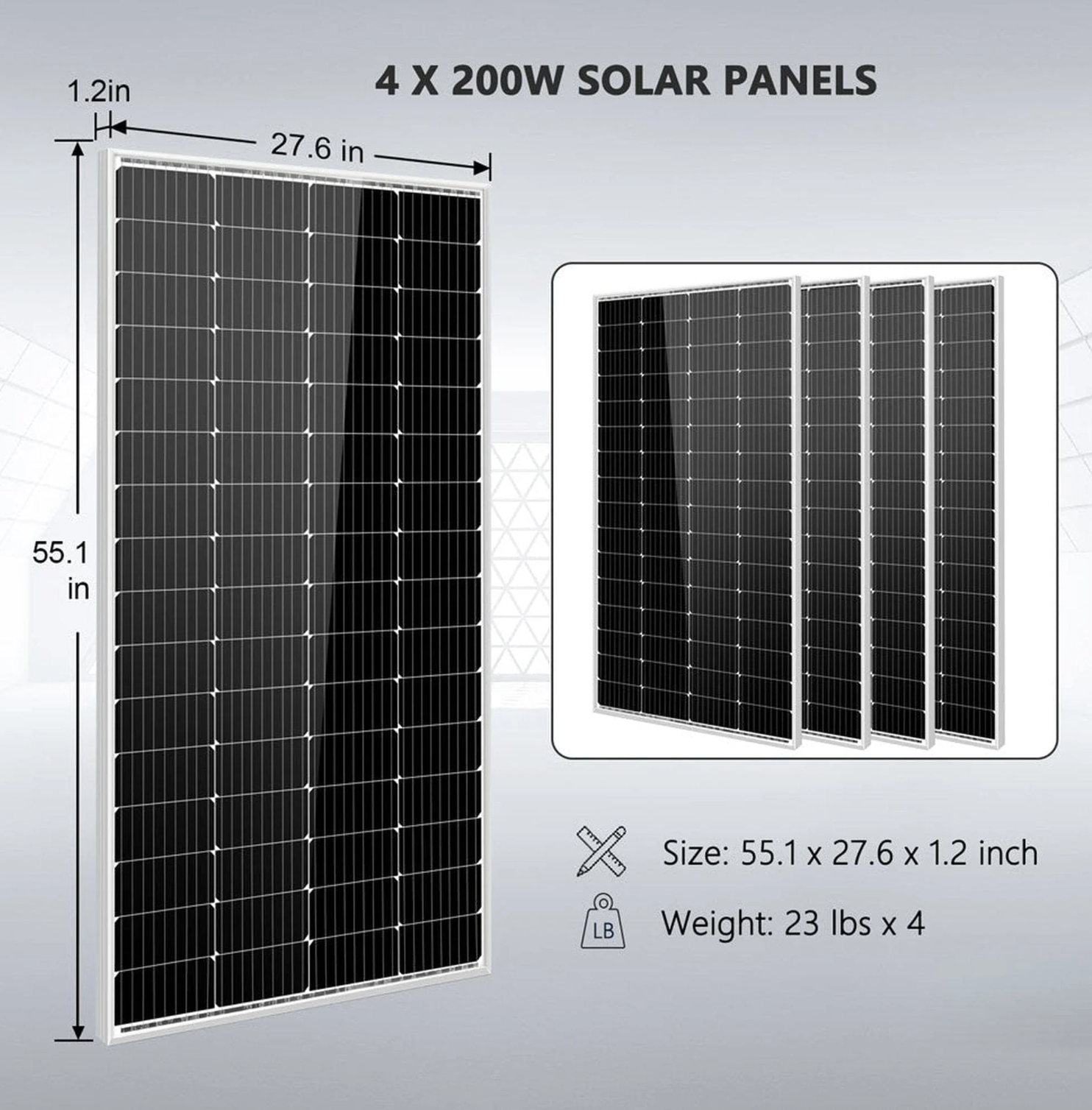 SunGoldPower Off-Grid Solar Kit | 3000W 24V 120V Output | Lithium Battery | 800W Solar Panels