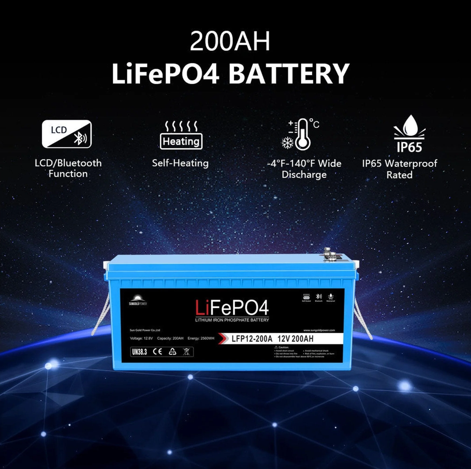 SunGoldPower Off-Grid Solar Kit | 4kW 12V Split-Phase 120/240V | LiFePO₄ Battery | 1200W Solar Panels