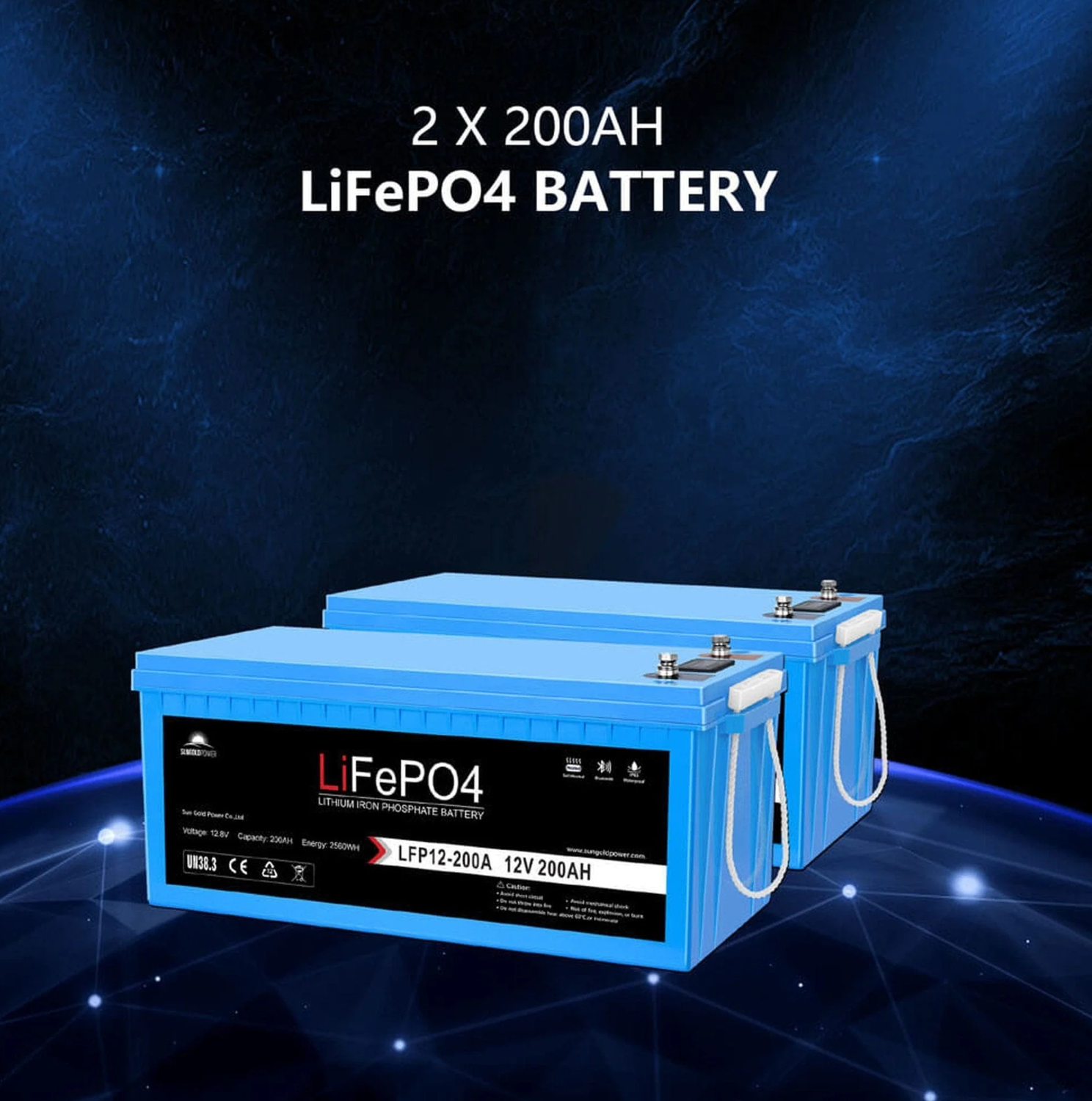 SunGoldPower Off-Grid Solar Kit | 4kW 12V Split-Phase 120/240V | LiFePO₄ Battery | 1200W Solar Panels