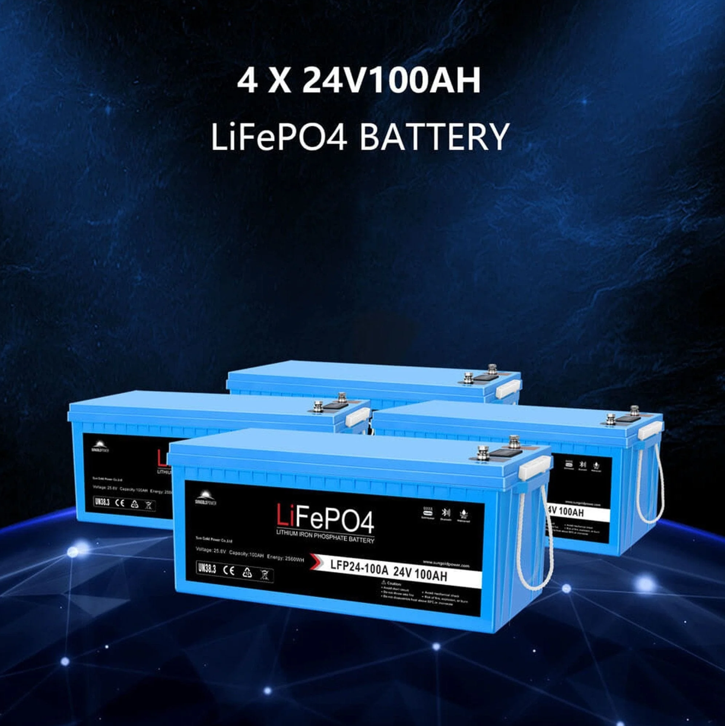 SunGoldPower Off-Grid Solar Kit | 6kW 24V Split-Phase 120/240V | 10.24kWh LiFePO₄ Battery | 370W Panels (6-Pack)