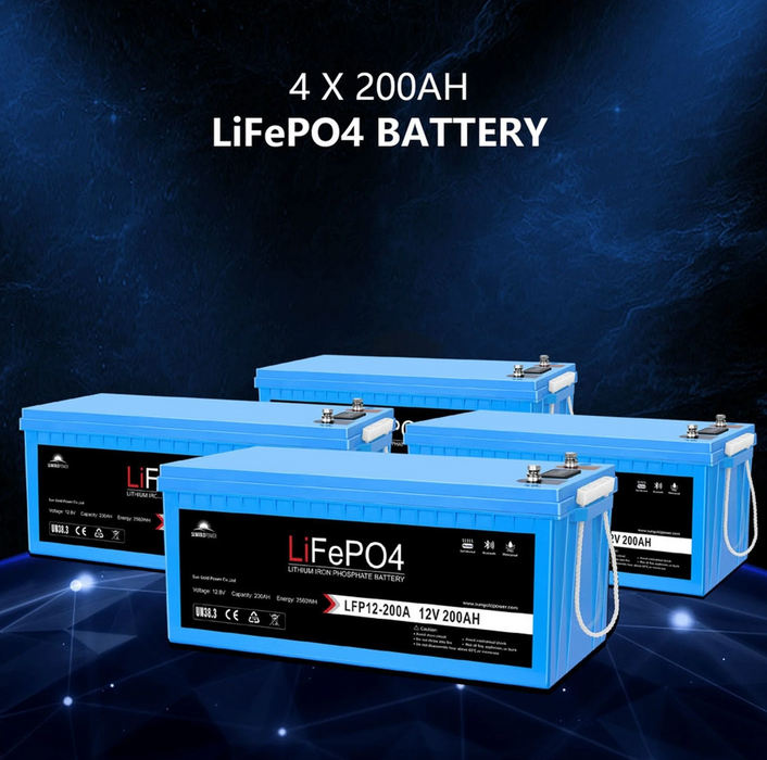 SunGoldPower Off-Grid Solar Kit | 6.5kW 48V Split-Phase 120/240V | 10.24kWh Lithium Battery | 450W Panels (6-Pack)