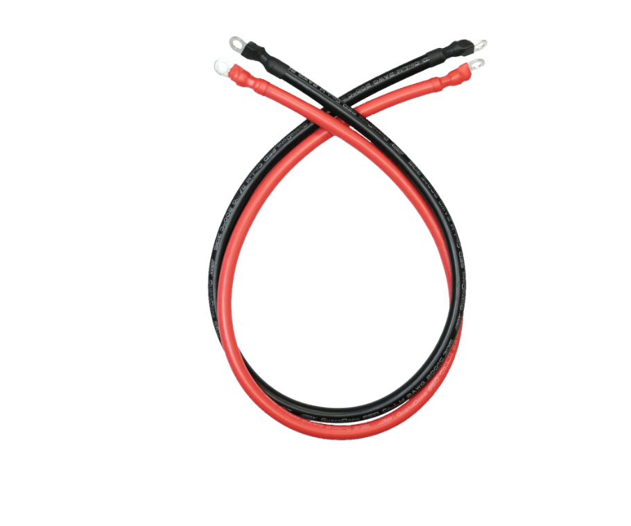 BigBattery 4AWG 21-Inch Ring to Ring Battery Cable (Black & Red)