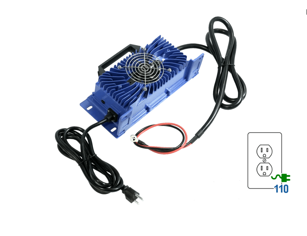 BigBattery 48V 20A Blue Battery Charger 110V AC IP65