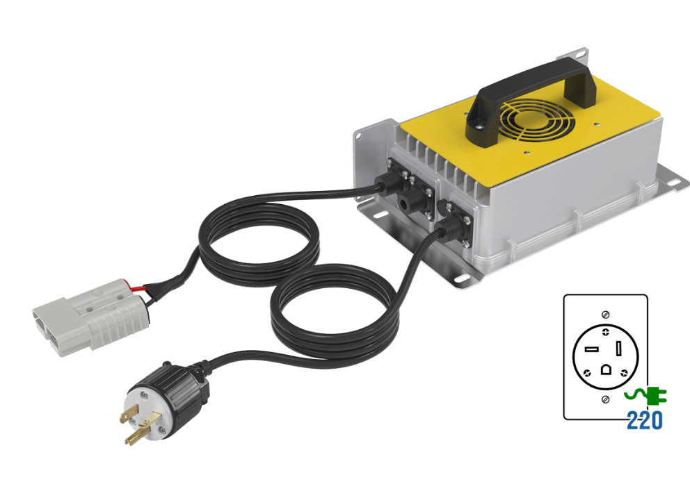 BigBattery 48V 50A Weatherproof Lithium Charger 220V AC (57.6V DC)