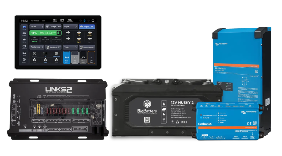 Victron Energy 12V 400Ah RV HUSKY2-Victron-LINKS2 Control System