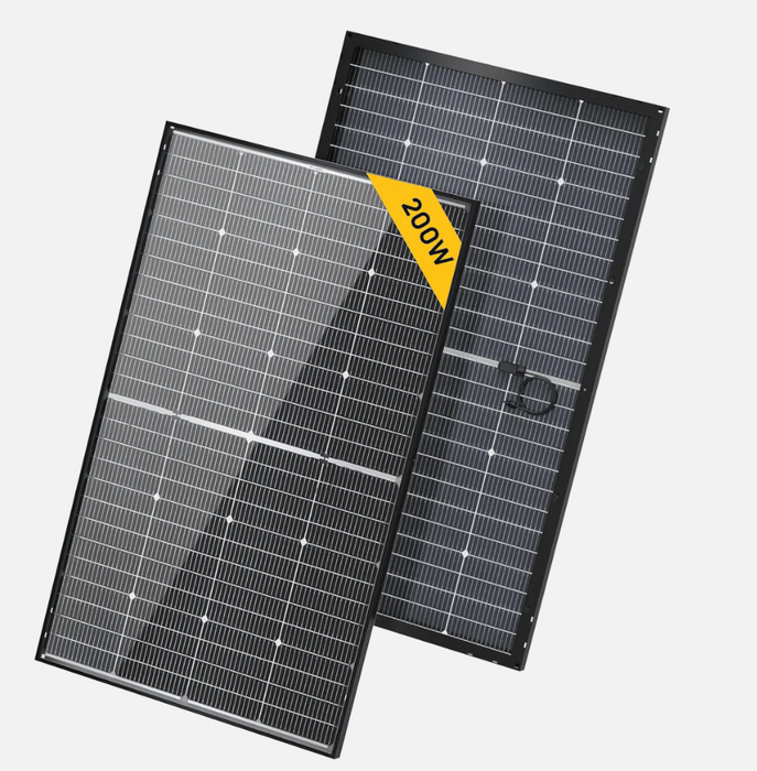 BougeRV 16BB N-Type 12V/24V 200 Watt Bifacial Solar Panel
