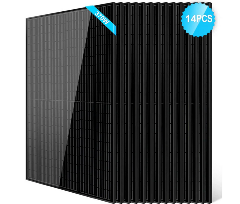 SunGoldPower Solar Panel | 370W Monocrystalline Black | 6-Pack