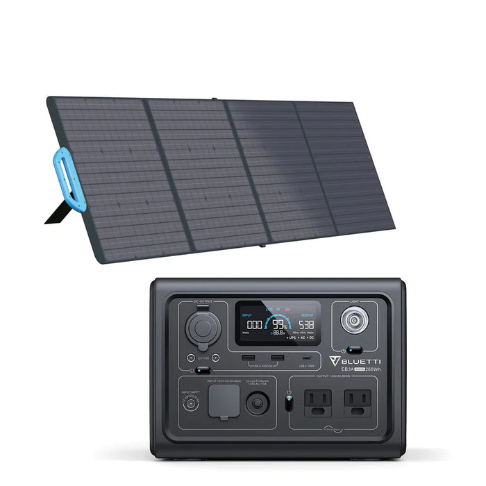 BLUETTI EB3A Portable Power Station | 268.8Wh | 1200W | 200W Solar Input