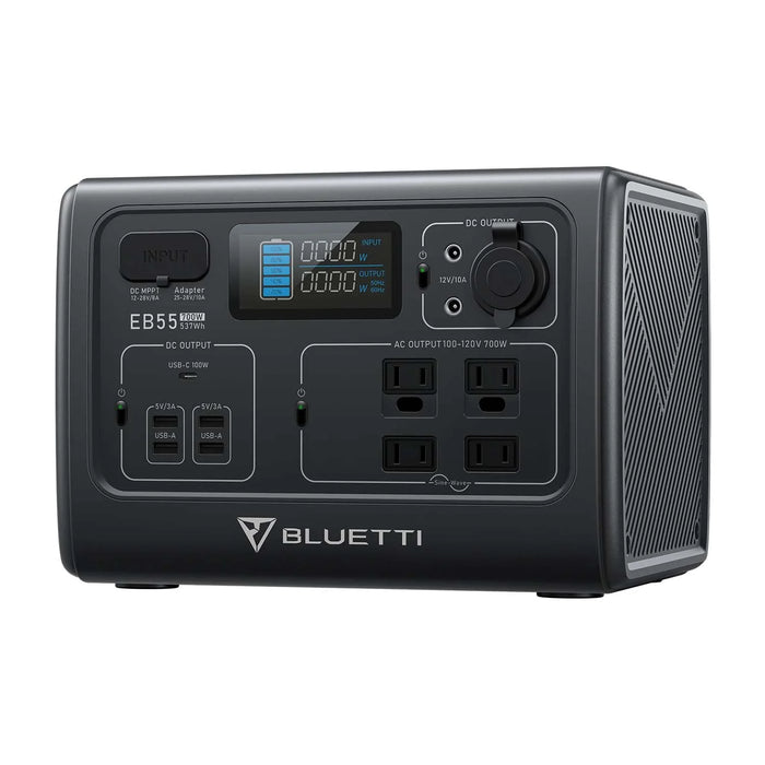 Bluetti EB55 Portable Power Station | 537Wh | 1400W | 200W Solar Input