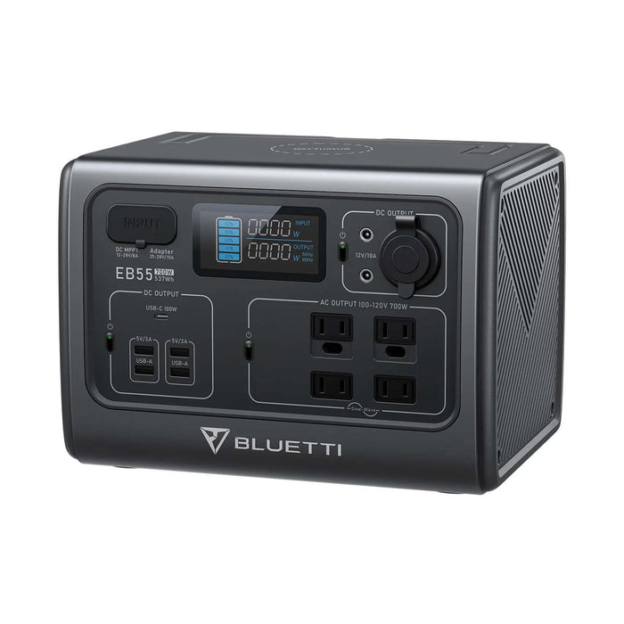 Bluetti EB55 Portable Power Station | 537Wh | 1400W | 200W Solar Input