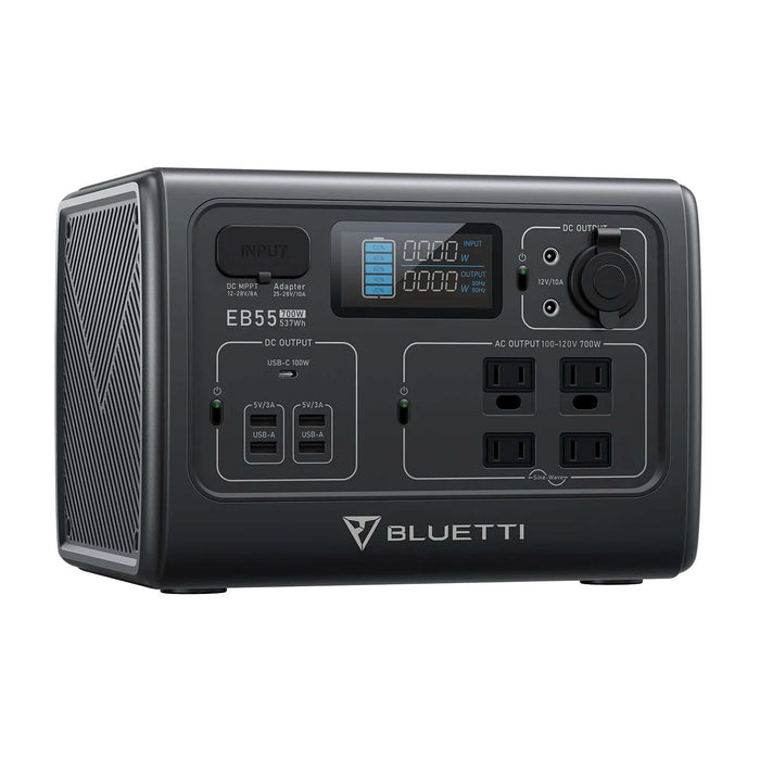 Bluetti EB55 Portable Power Station | 537Wh | 1400W | 200W Solar Input