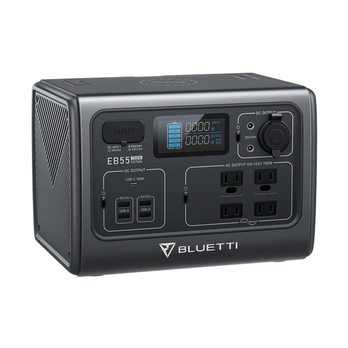 Bluetti EB55 Portable Power Station | 537Wh | 1400W | 200W Solar Input